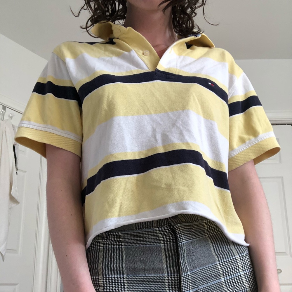 Tommy Hilfiger Collared Cropped Tommy Hilfiger Top